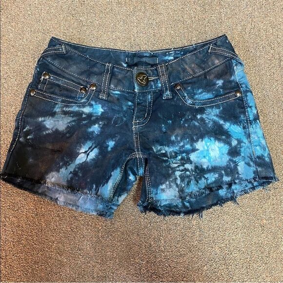 Free people tie dye jean shorts size 24 - Picture 1 of 3